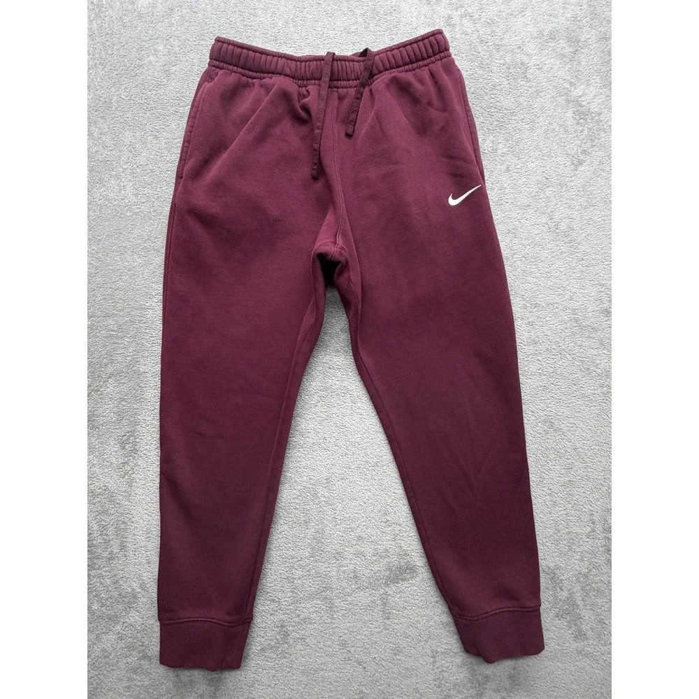 Nike Pants Mens L Red‎ Jogger Fleece Slim Tapered Elastic Waist Pockets